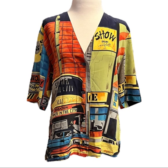 Vintage RARE Otto Kern Silk City Shirt Unisex Size Mens S | Womens M - Picture 1 of 11